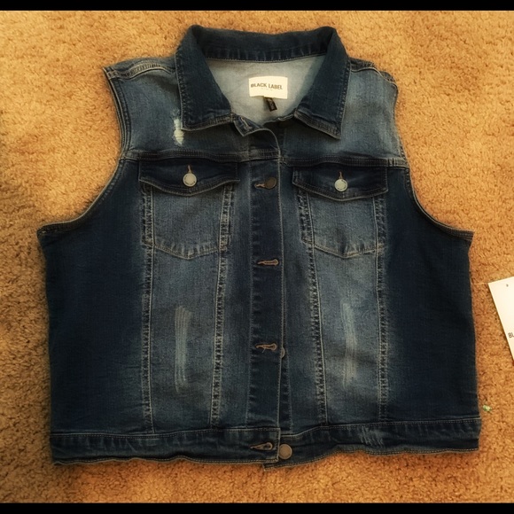 Medium Denim Vest by Black Label! - Picture 2 of 3